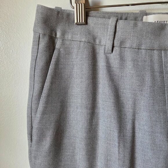 LIKE NEW LAFAYETTE 148 NEW YORK GATES LIGHT GREY WOOL PANTS WOMENS SIZE 10 - Picture 8 of 16